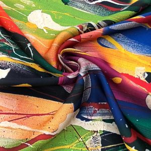 İpek Desenli Saten Kumaş