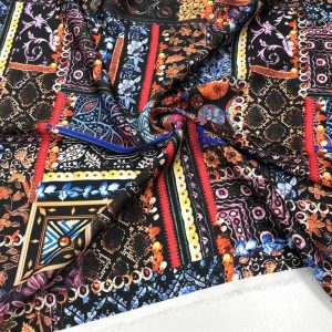 İpek Desenli Saten Kumaş