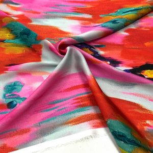 İpek Desenli Saten Kumaş