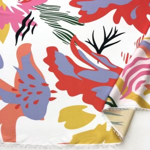 İpek Desenli Saten Kumaş