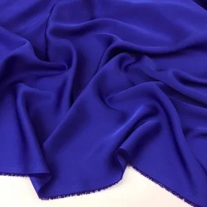 İtalyan Saten Kumaş Saks Mavisi