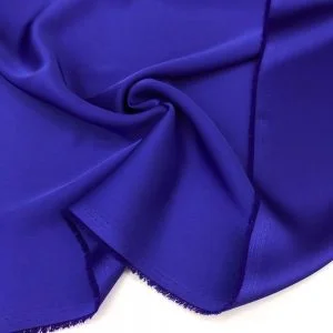 İtalyan Saten Kumaş Saks Mavisi