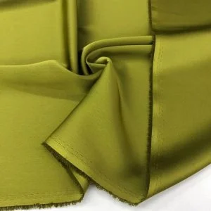 İtalyan Saten Kumaş Yağ Yeşili