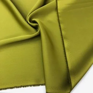 İtalyan Saten Kumaş Yağ Yeşili