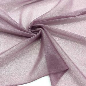 Simli Tül Kumaş Lila