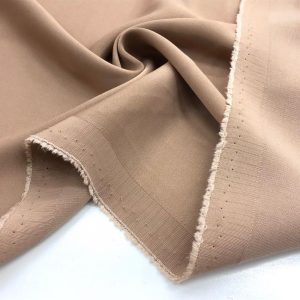 Taşlanmış Saten Cupra Kumaş Bej