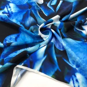 Desenli %100 İpek Saten Kumaş