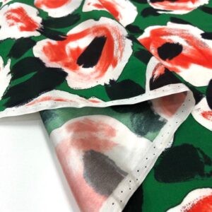 Desenli %100 İpek Saten Kumaş