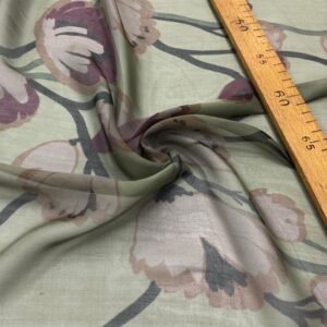 Desenli İpek Şifon Kumaş
