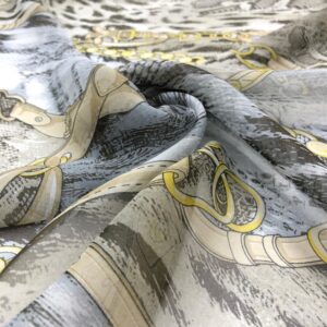 Desenli İpek Şifon Kumaş