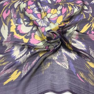 Desenli İpek Şifon Kumaş