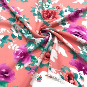 Desenli İpek Vual Kumaş Desenli İpek Vual Kumaş