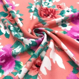 Desenli İpek Vual Kumaş