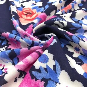 Desenli İpek Vual Kumaş