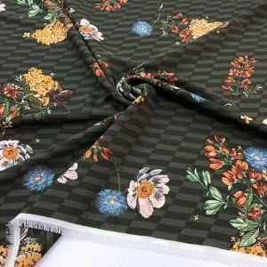 İpek Desenli Saten Kumaş