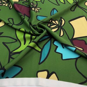 Desenli Viskon Krep Kumaş