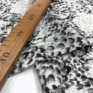 Desenli Yakma İpek Şifon Kumaş