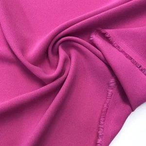 Double Krep Kumaş Açık Fuşya