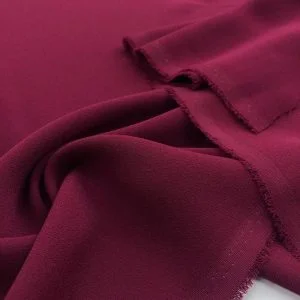 Double Krep Kumaş Bordo