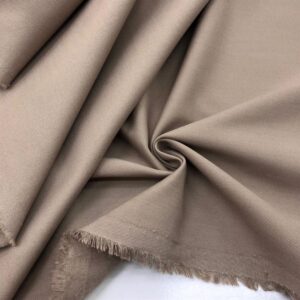 Trençkot Kalın Kanvas Kumaş Koyu Bej