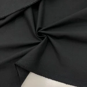 Trençkot Kalın Kanvas Kumaş Siyah