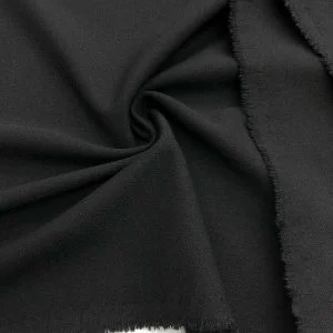 Yün Jourjet Krep Kumaş Siyah