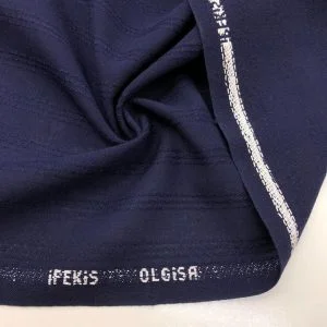 İpekiş İnce Dökümlü Keten Kumaş Lacivert