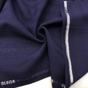 İpekiş İnce Dökümlü Keten Kumaş Lacivert