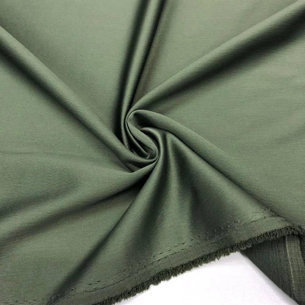 İtalyan Saten Kumaş Ceviz Yeşili