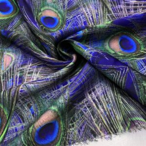 İpek Desenli Saten Kumaş