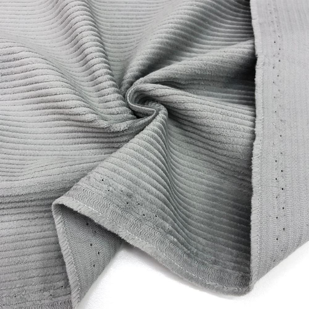 Kadife Fitilli Kumaş Gri Kadife Fitilli Kumaş Gri