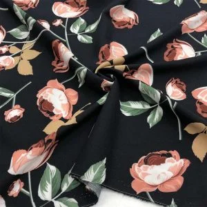 Desenli Viskon Kumaş