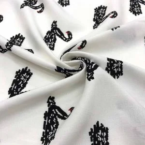 Desenli Viskon Kumaş