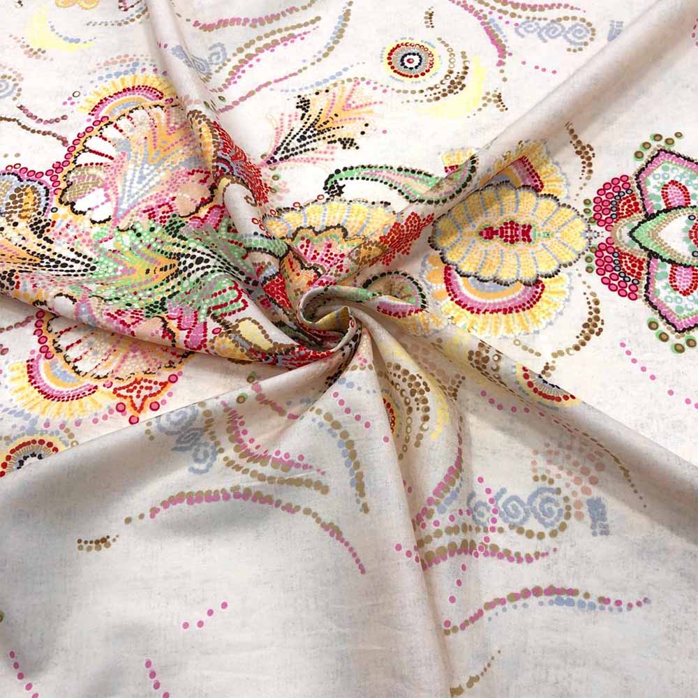 Desenli İpek Vual Kumaş Desenli İpek Vual Kumaş