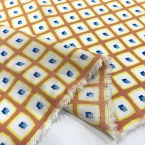 Desenli İpek Vual Kumaş