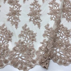 Taş İşlemeli Dantel Kumaş