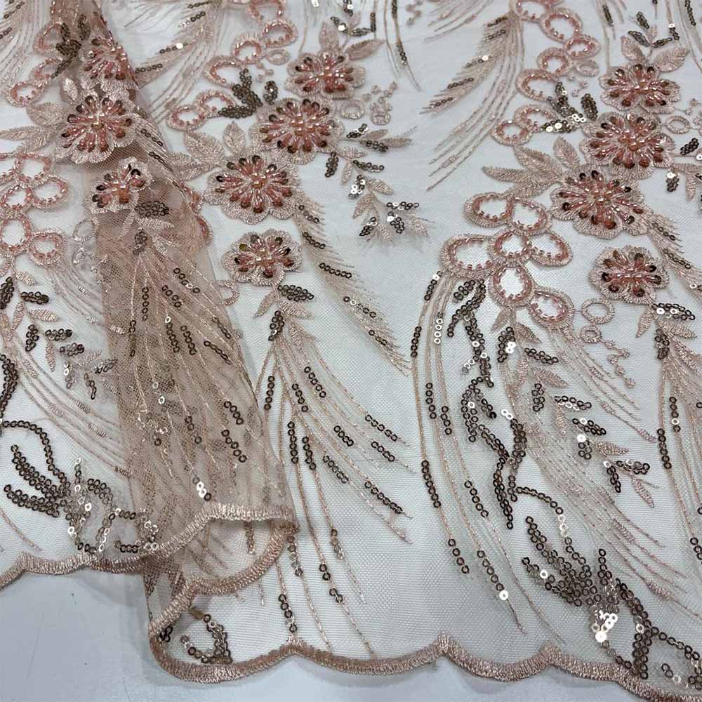 Taş İşlemeli Dantel Kumaş Taş İşlemeli Dantel Kumaş