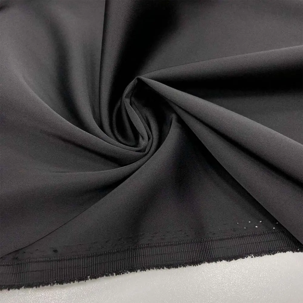 İnce Asetat Saten Kumaş Siyah