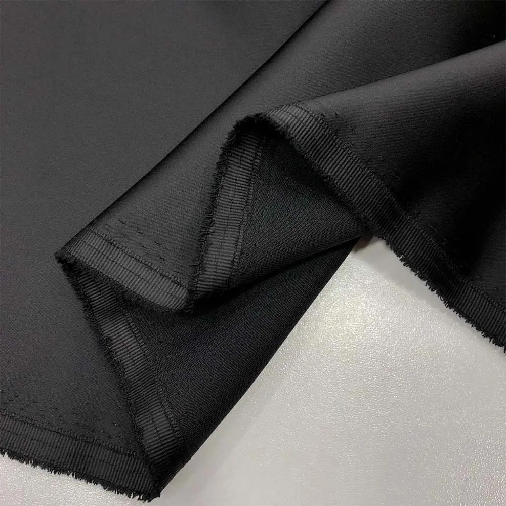 İnce Asetat Saten Kumaş Siyah