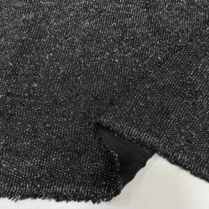 Simli Triko Kumaş Siyah-Gri