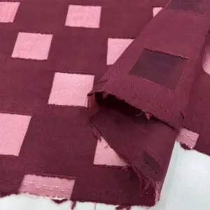 Yakma Keten Kumaş Bordo