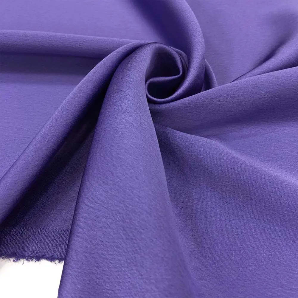 İnce İtalyan Saten Kumaş Eflatun Rengi