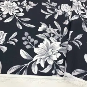 Desenli Kırışmayan Keten Kumaş