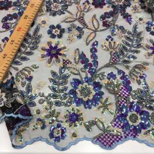 Payet İşlemeli Dantel Kumaş