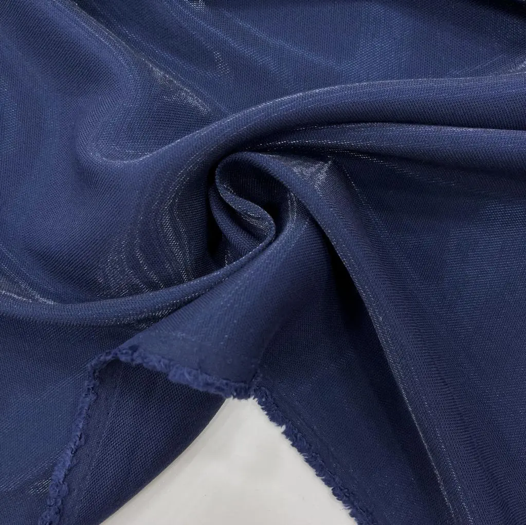 Dokulu Saten Gabardin Kumaş Lacivert Dokulu Saten Gabardin Kumaş Lacivert