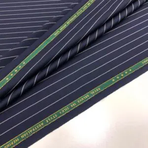 Çizgili İthal Kumaş Lacivert