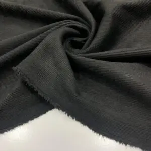 İnce Fittili Kadife Kumaş Siyah