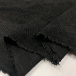 İnce Fittili Kadife Kumaş Siyah