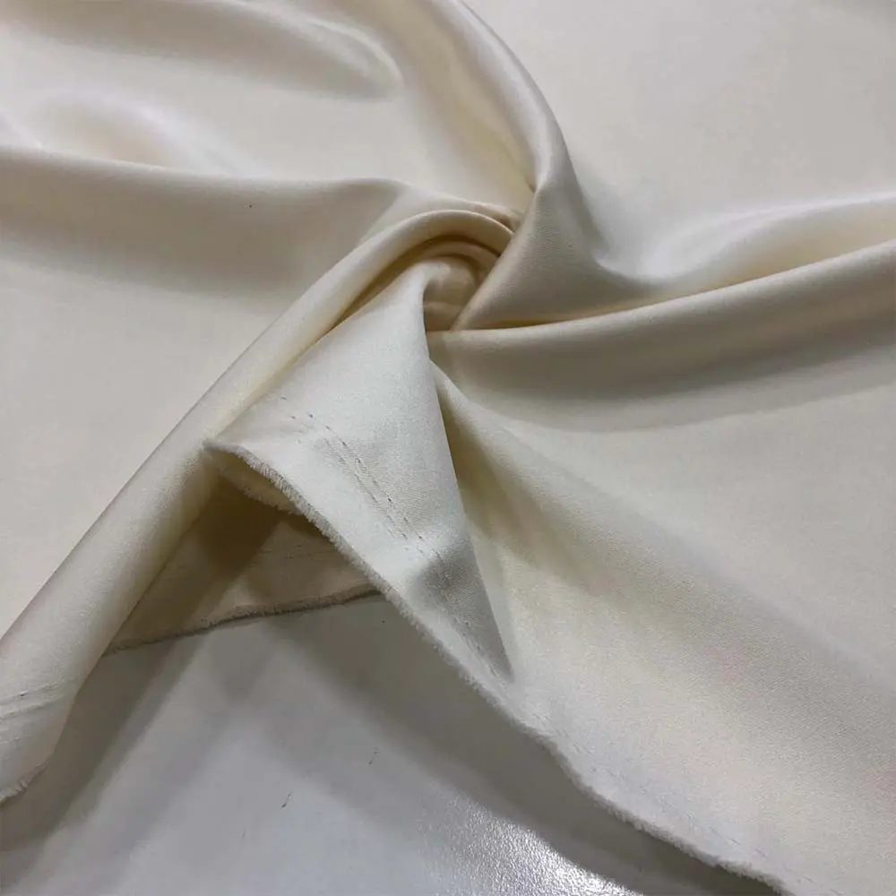Asetat Saten Kumaş Krem