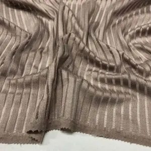 Desenli Tül Kumaş Açık Kahverengi